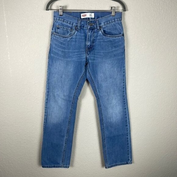Levis Boys 511 Slim Fit Medium Blue Wash Denim Jeans Sz 16 28 x 28 - Picture 2 of 11